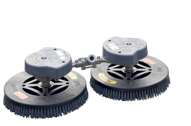 Double Head Water Driven Rotating Brushes